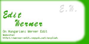 edit werner business card